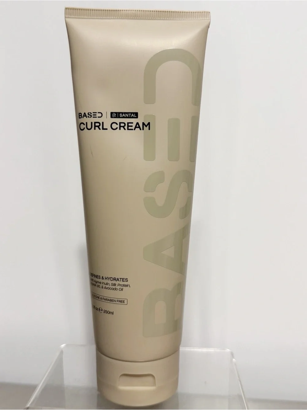 BASED Santal CURL CREAM, Defines & Hydrates, 8.5 fl oz (250mL) - New / Sealed